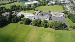 moyle park college aerial grounds view