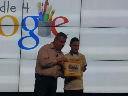 Shane Daly is runner up in the National Doodle4Google competition